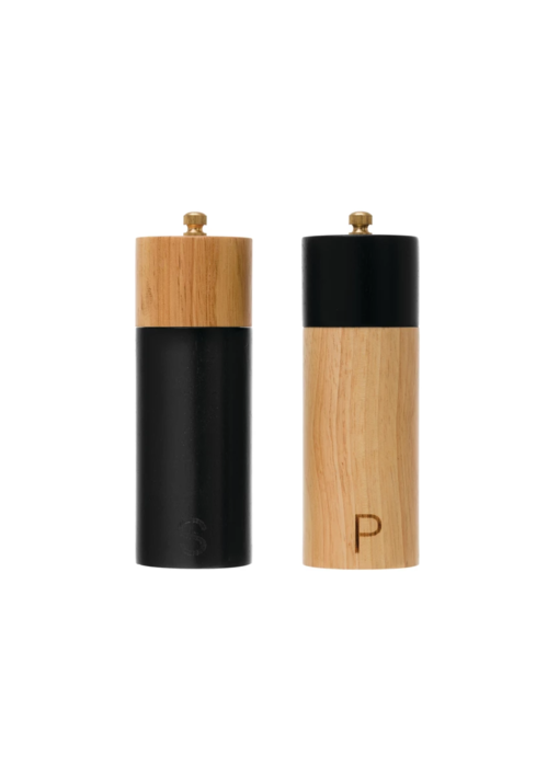 Two-Tone Salt and Pepper Mills, Set of 2