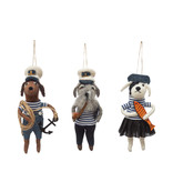 Creative Co-OP Wool Felt Sailor Dog Ornament