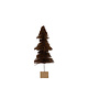 4" Round x 10"H Sisal Bottle Brush Tree with Wood Base, Brown