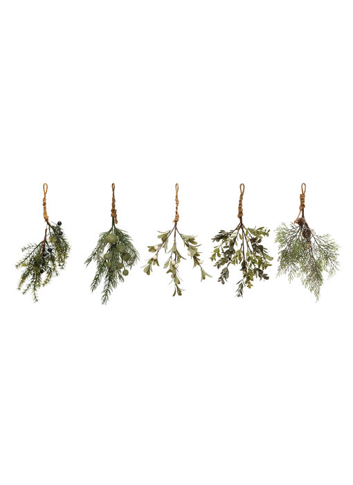 Hanging Faux Evergreen Bunch