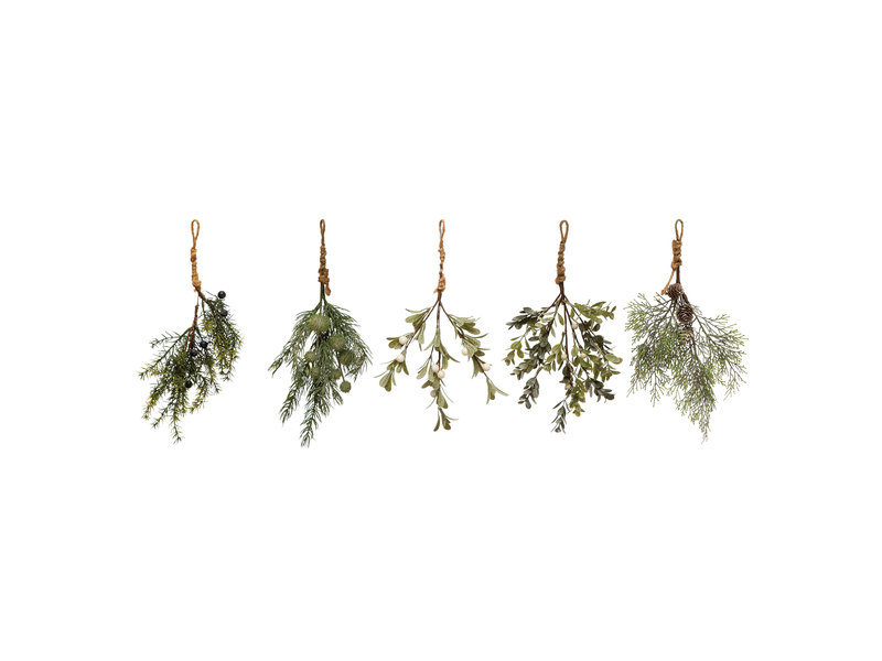 Creative Co-OP Hanging Faux Evergreen Bunch