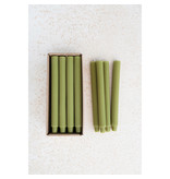 Creative Co-OP Eucalyptus Color Unscented Pleated Taper Candles