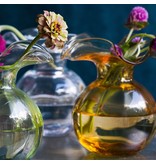 Vietri Incorporated Hibiscus Glass Amber Bud Vase
