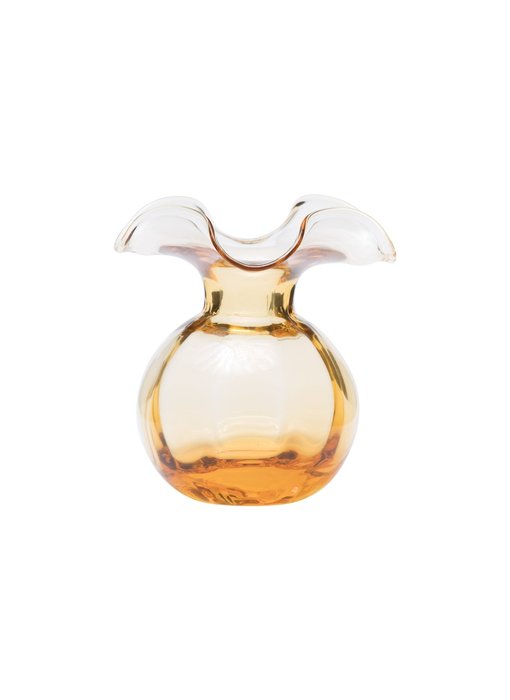 Hibiscus Glass Amber Bud Vase