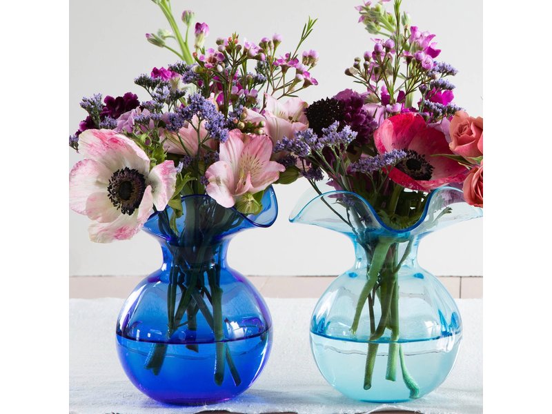 Vietri Incorporated Hibiscus Glass Aqua Bud Vase