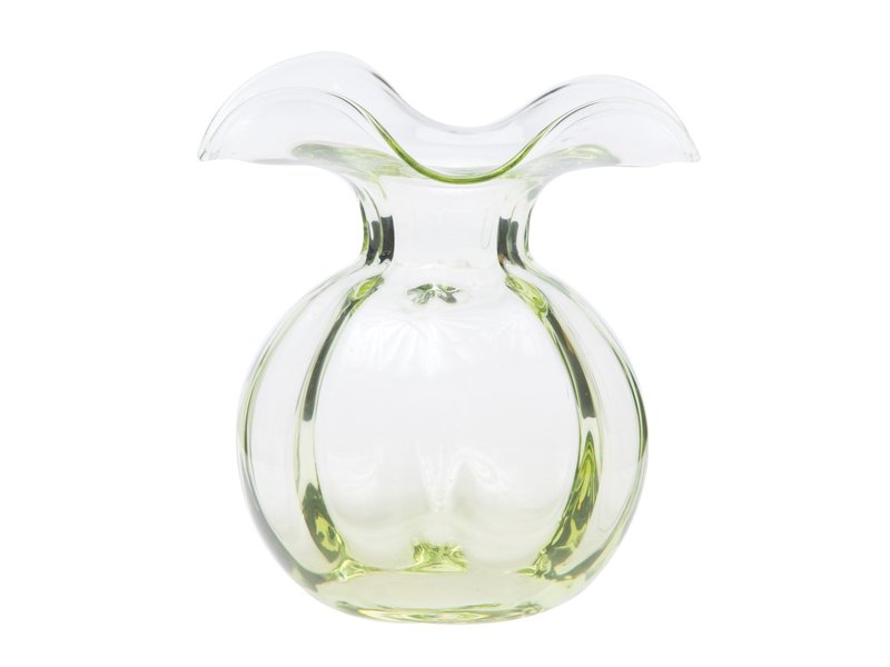 Vietri Incorporated Hibiscus Glass Green Medium Fluted Vase