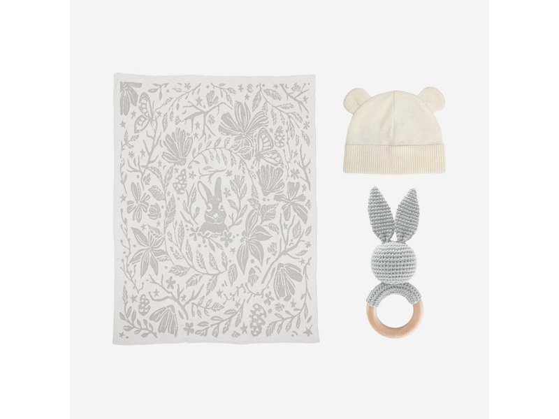 The Blueberry Hill Bunny Baby Grey Gift Set