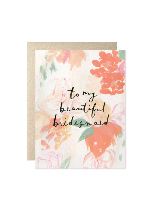 To My Beautiful Bridesmaid Card