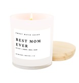Sweet Water Decor Best Mom Ever! Soy Candle | White Jar + Wood Lid