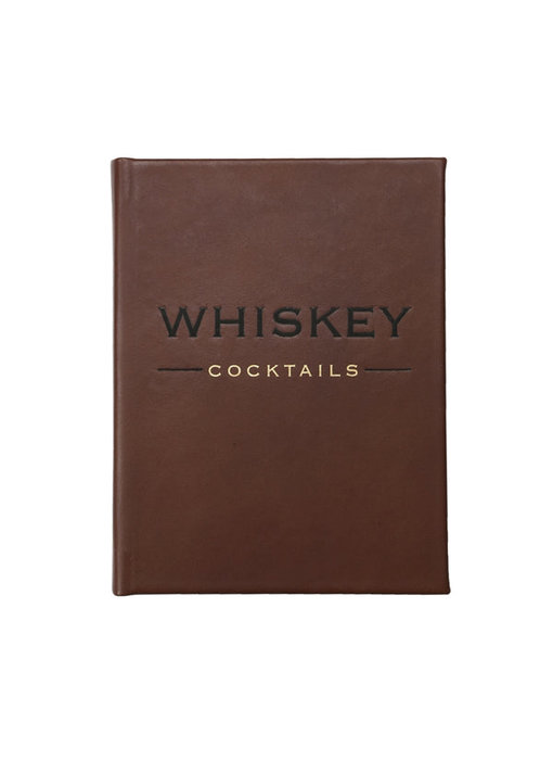 Whiskey Cocktails in Brown Leather Heirloom Book Collection