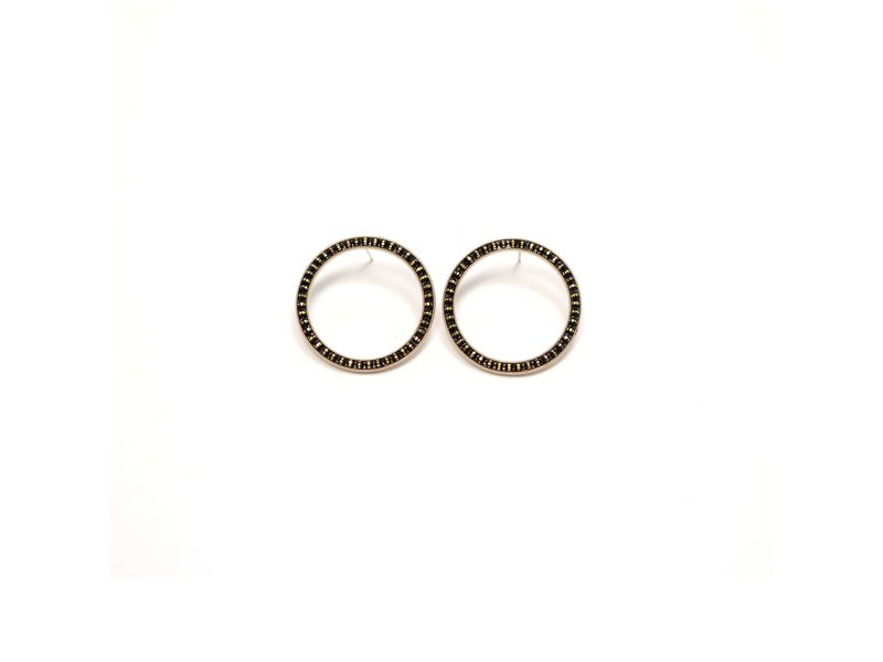 Lover's Tempo Portside Hoop Earrings Black