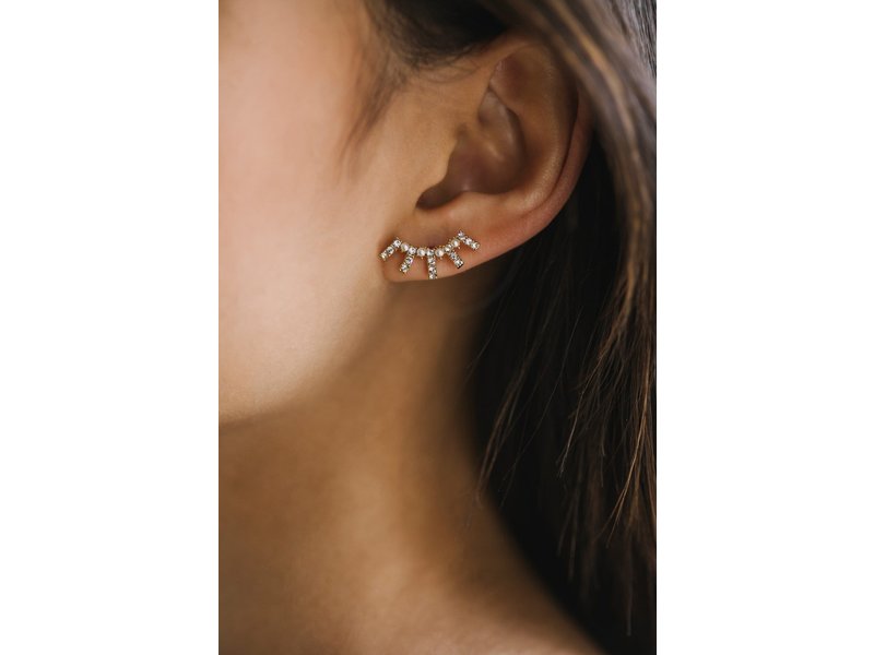 Lover's Tempo Radiant Pearl Climber Earrings Pearl