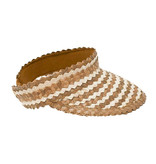 Poppy and Sage Straw Visor  Caramel/Natural Two-Tone