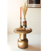 Kalalou Antique Brass Metal Accent Table