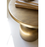 Kalalou Antique Brass Metal Accent Table
