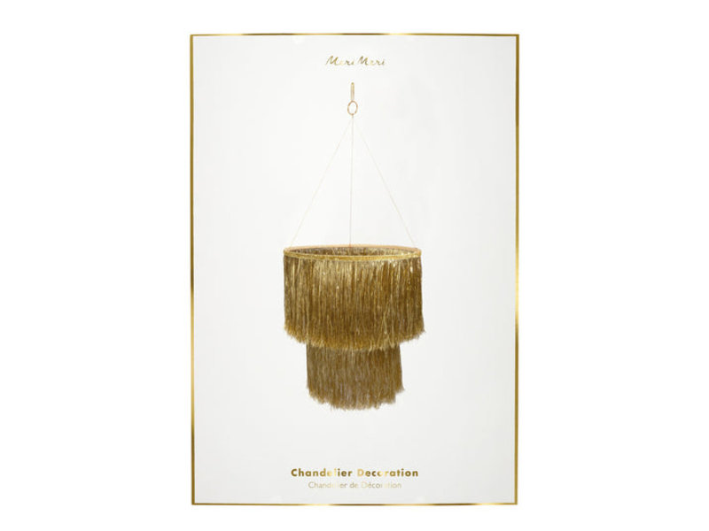 Meri Meri Gold Tinsel Chandelier