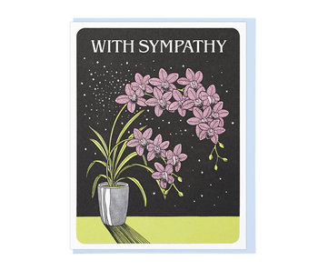 With Sympathy Orchids