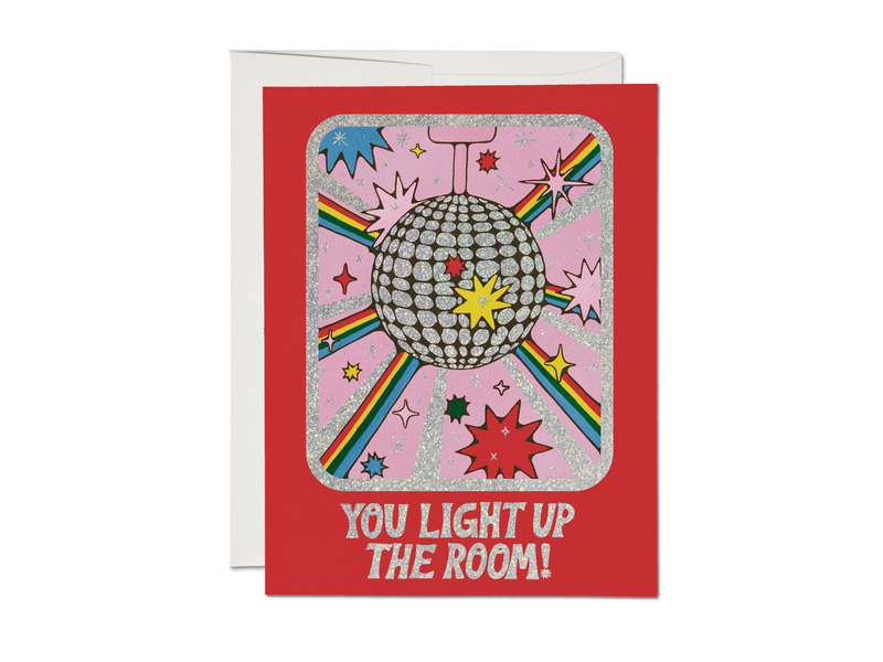 Red Cap Cards Light Up The Room Card
