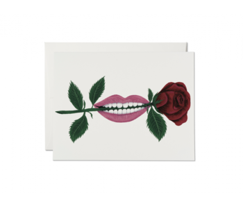 Rose In Mouth Card