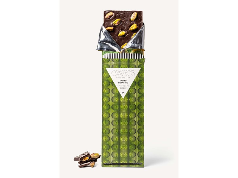 Compartes Salted Pistachio Dark Chocolate Bar