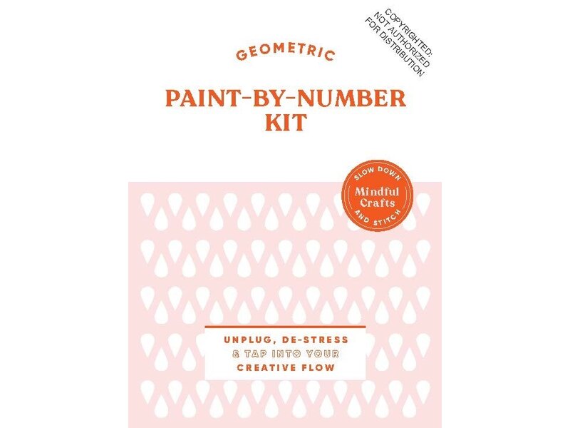 Chronicle Books Mindful Crafts: Geometric Paint By Number Kit