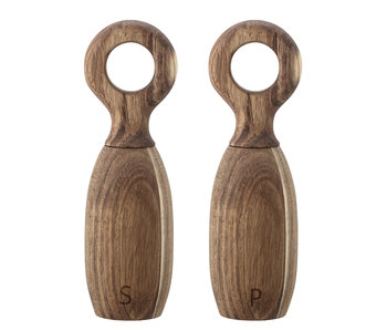 Acacia Wood Salt and Pepper Mill, Set of 2