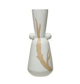 Bloomingville Stoneware Vase with Painted Design