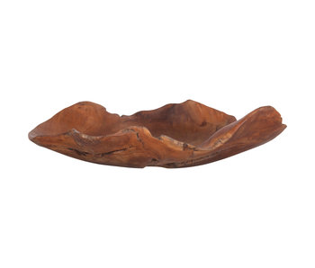 Cottagecore Hand-Carved Teak Wood Bowl