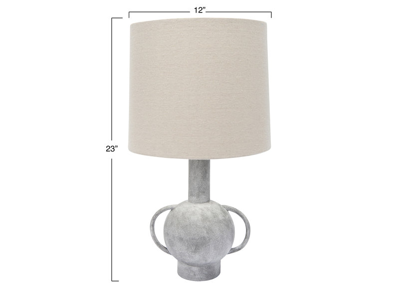 Bloomingville Distressed Table Lamp with Shade and Handles