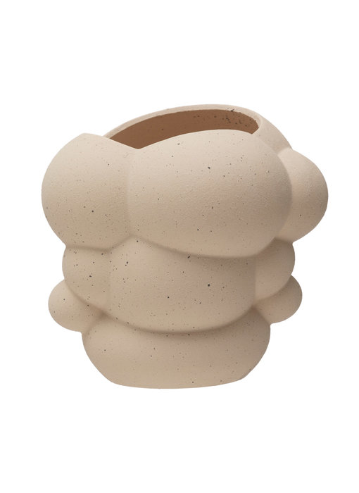 Stoneware Organic Shaped Vase with Sand Finish