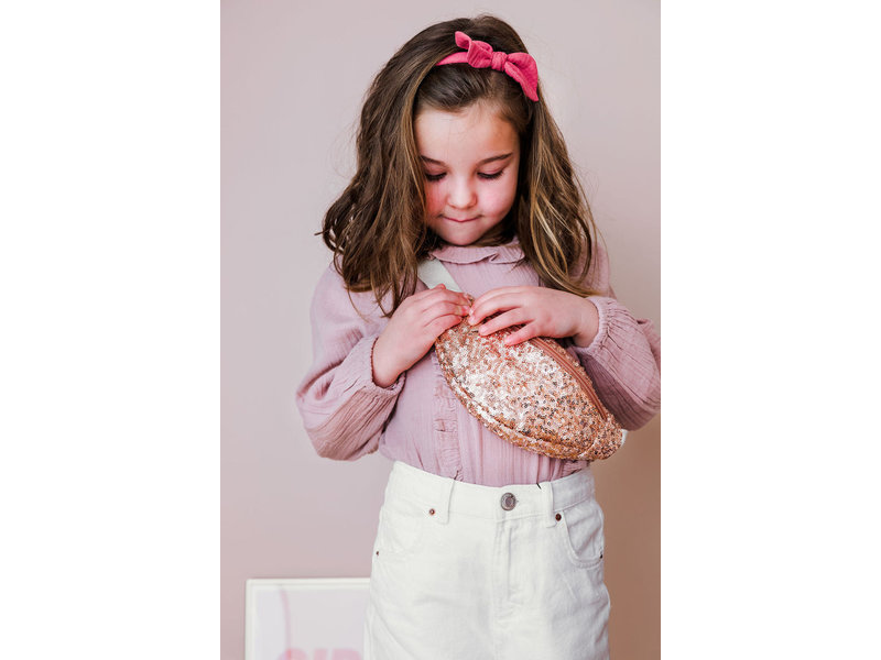 Luciole et Petit Pois Pink Sequin Waist Bag