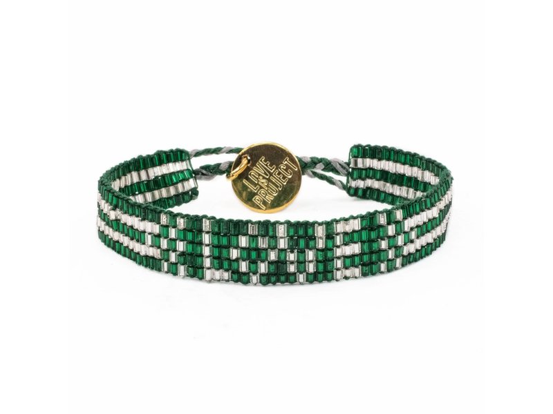 Love is Project Green Seed Bead LOVE Bracelet