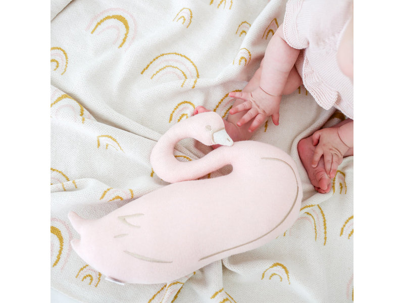 The Blueberry Hill Swan Baby Blanket