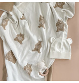 The Blueberry Hill Honey Bear Baby Gift Set | Blanket, Rattle Teether & Hat