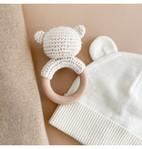 The Blueberry Hill Honey Bear Baby Gift Set | Blanket, Rattle Teether & Hat