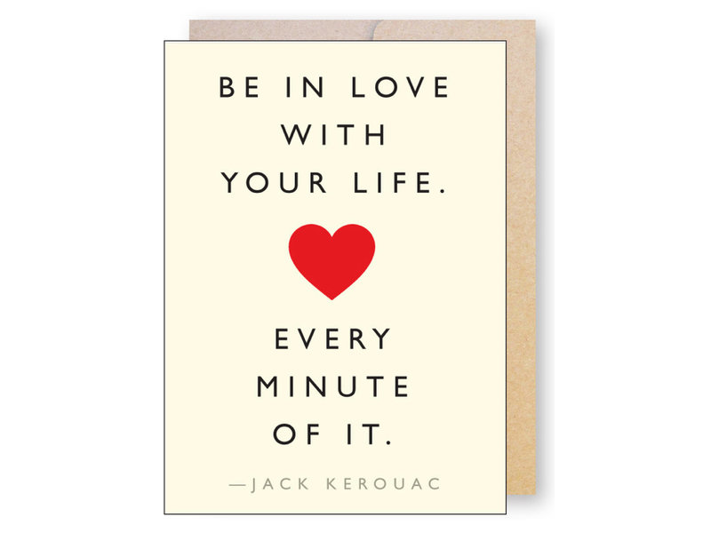 J. Falkner Kerouac Love Life Quote Card