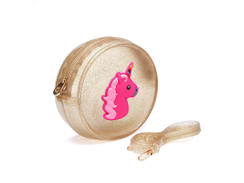 doe a dear Gold Glitter Unicorn Jelly Bag: Gold Glitter