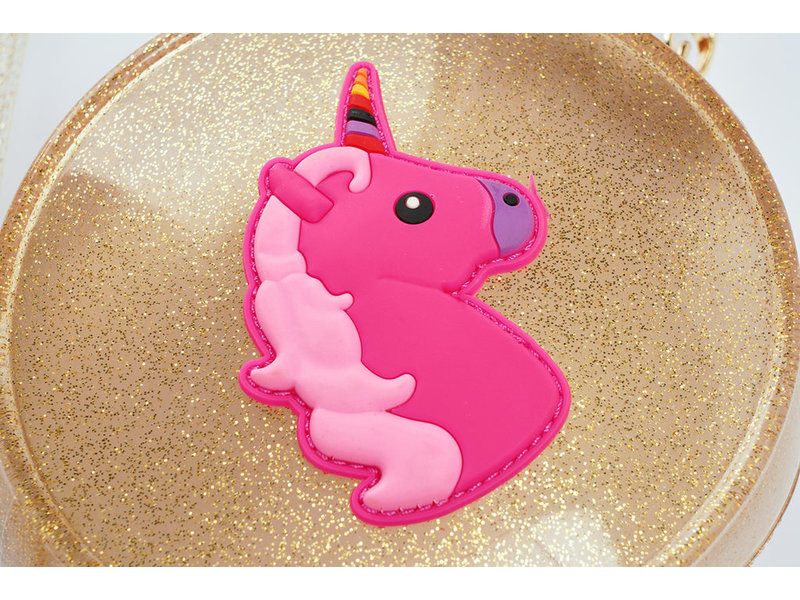 doe a dear Gold Glitter Unicorn Jelly Bag: Gold Glitter