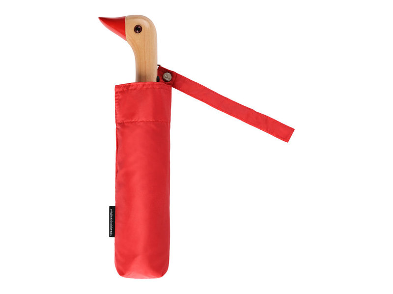 Origional Duckhead Red Compact Eco-Friendly Wind Resistant Umbrella