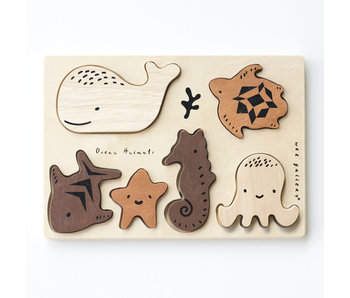 Ocean Animals Wooden Tray Puzzle 2nd Edition