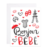 9th Letter Press Bonjour Bebe Card