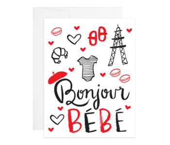 Bonjour Bebe Card