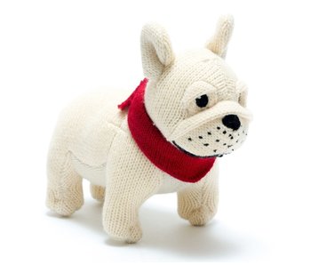 Knitted French Bulldog Rattle