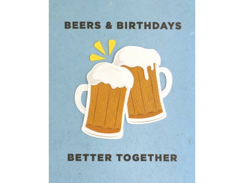 Good Paper Cheers Emoji Birthday Card