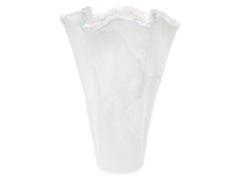 Vietri Incorporated Onda Glass White Vase