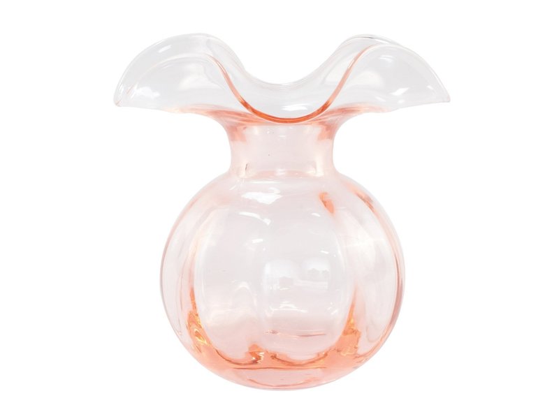 Vietri Incorporated Hibiscus Glass Pink Medium Fluted Vase