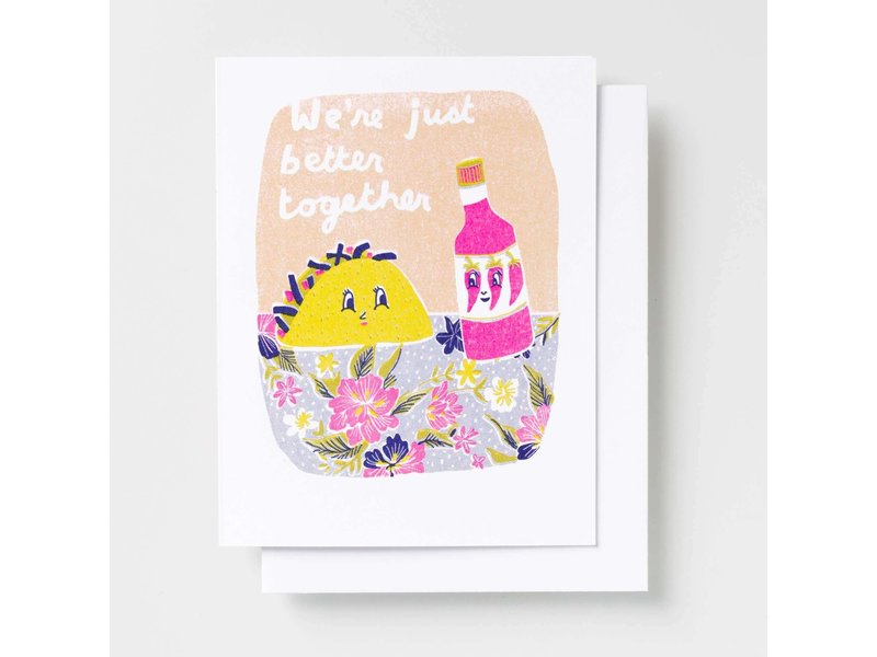 Yellow Owl Workshop Better Together Taco Risograph Card