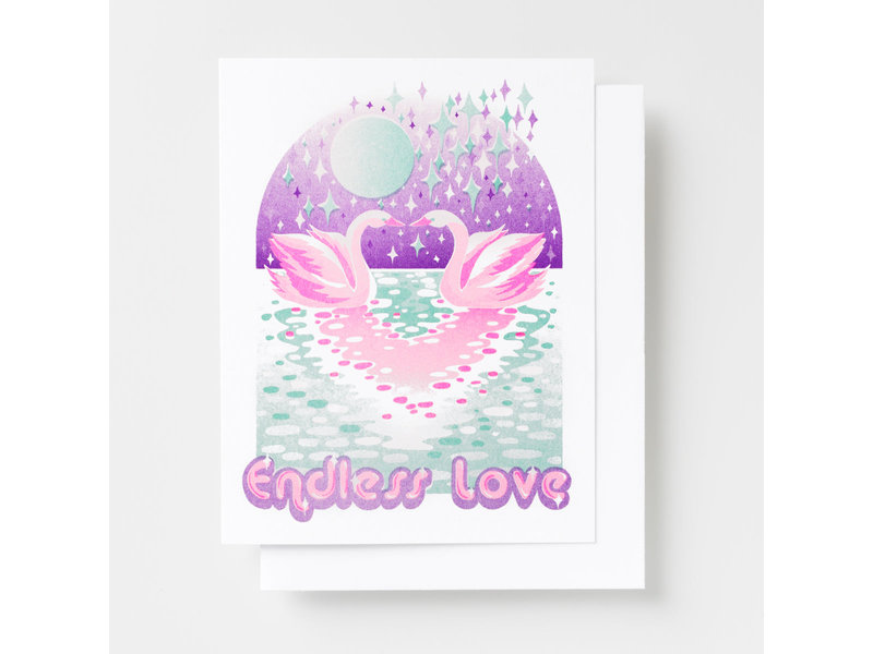 Yellow Owl Workshop Endless Love Risograph Card