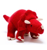 Best Years Ltd Knitted Red Triceratops Dinosaur Baby Rattle