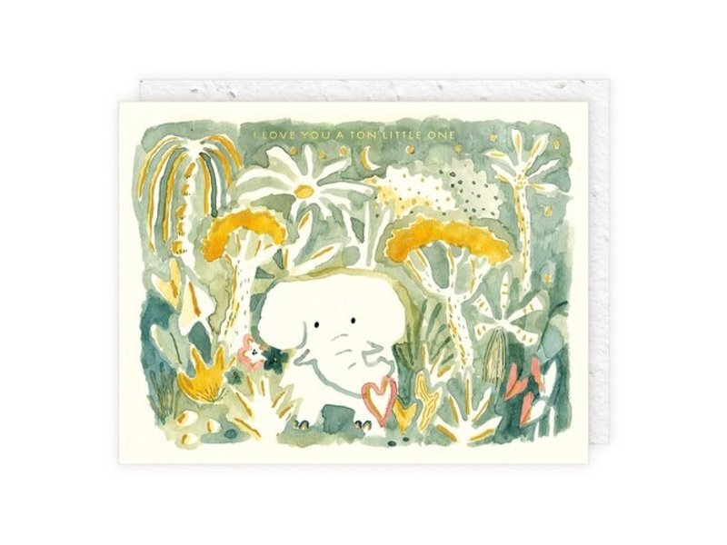Seedlings Elephant Love Baby Card